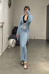BASERANGE Loulou Cardigan KLOUC-CO-AU23 Blue Mix